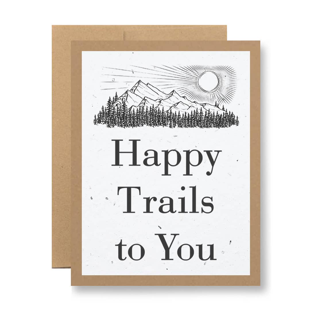 Eco Kraft or White Seed Paper - Happy trails to you: Eco Kraft Seed Paper