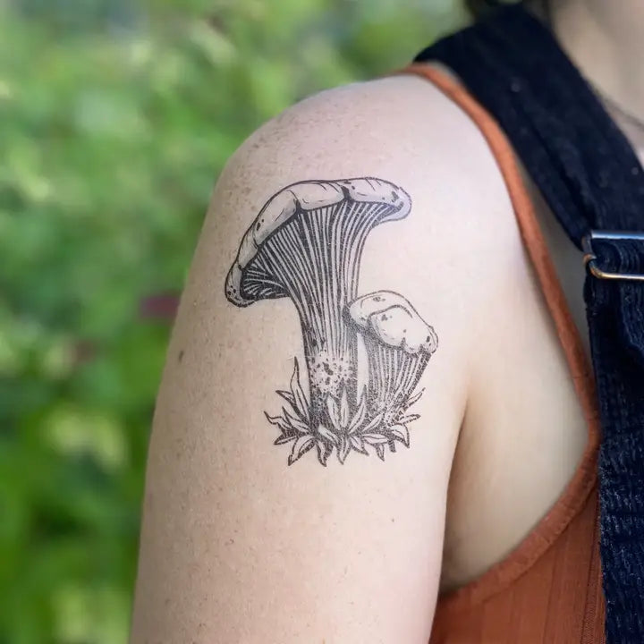 Chanterelle Mushroom Temporary Tattoo