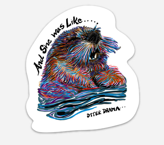 OTTER DRAMA STICKER