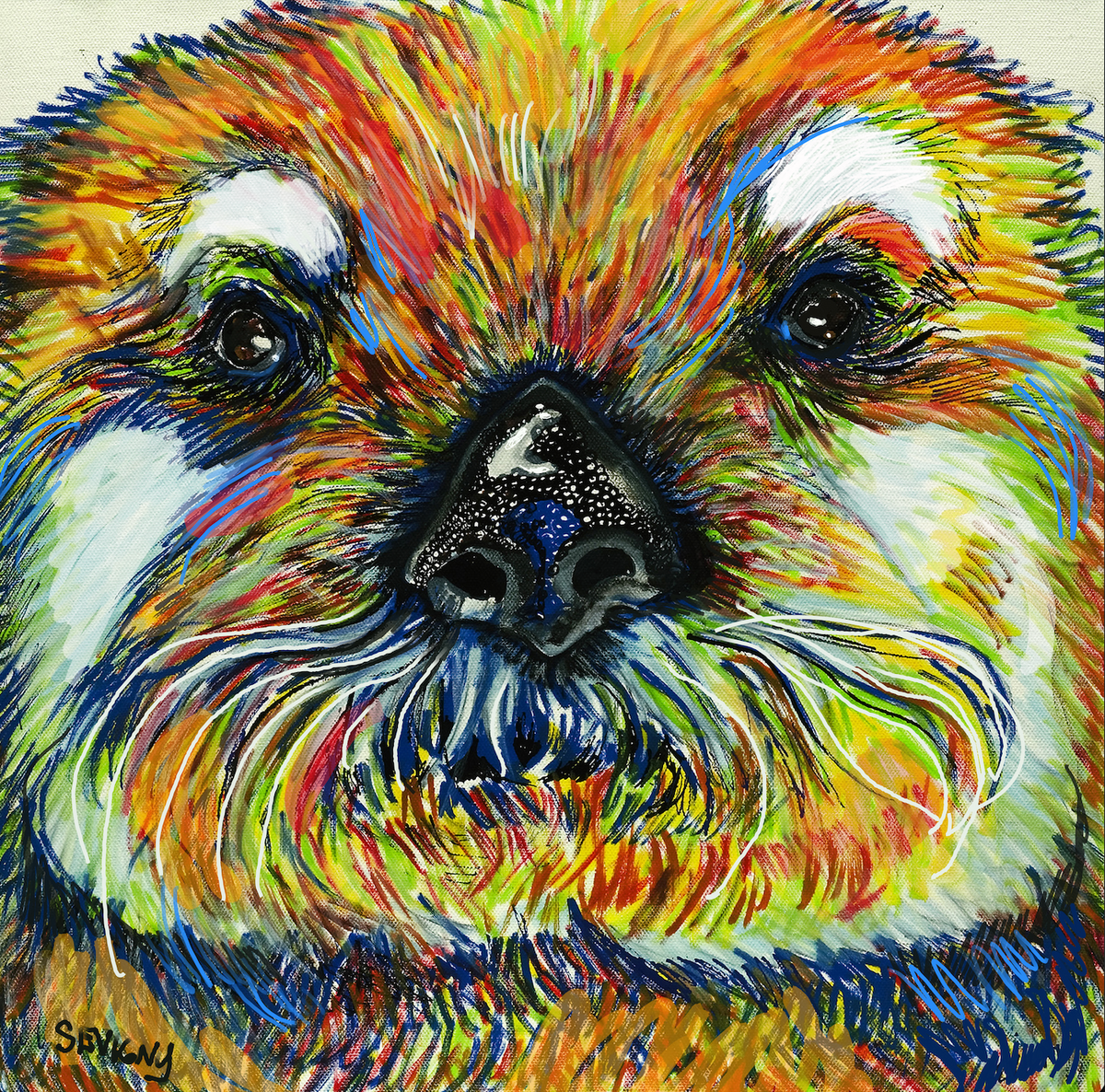 Otter Face Square