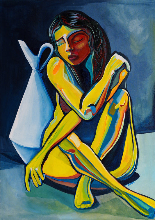Woman Before Vessels