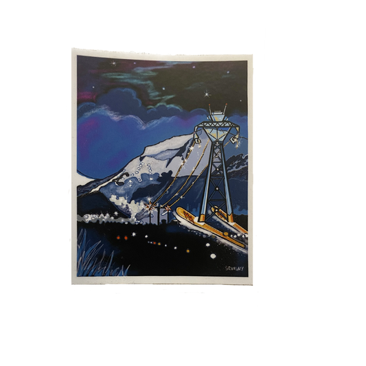 SKIING ROBOT STICKER