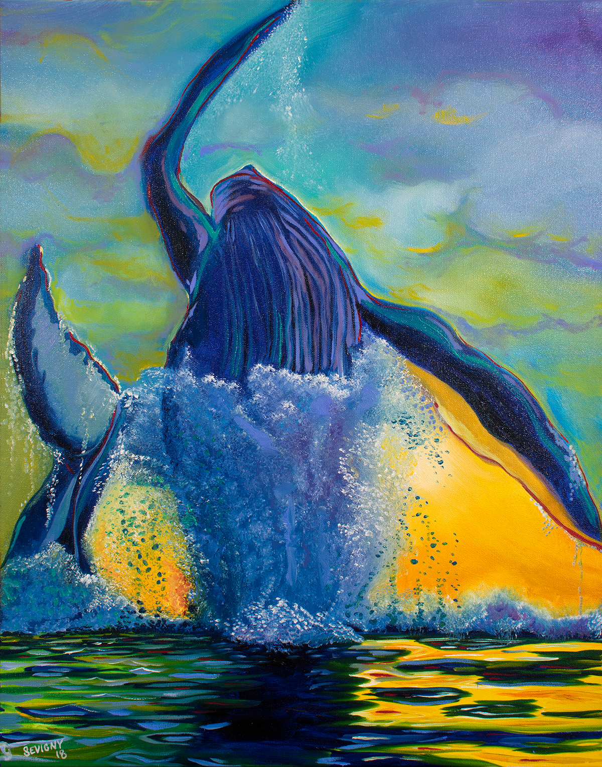 SUNSET WHALE