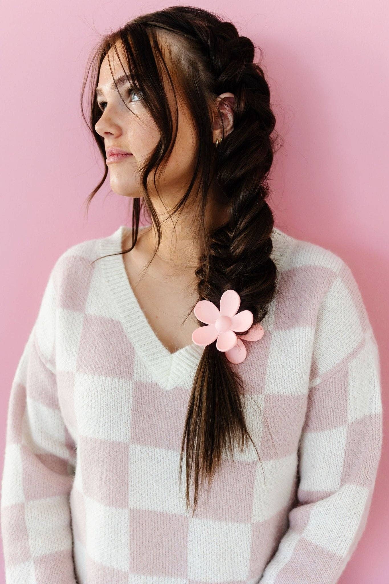 Flower Claw Clip: Bubblegum