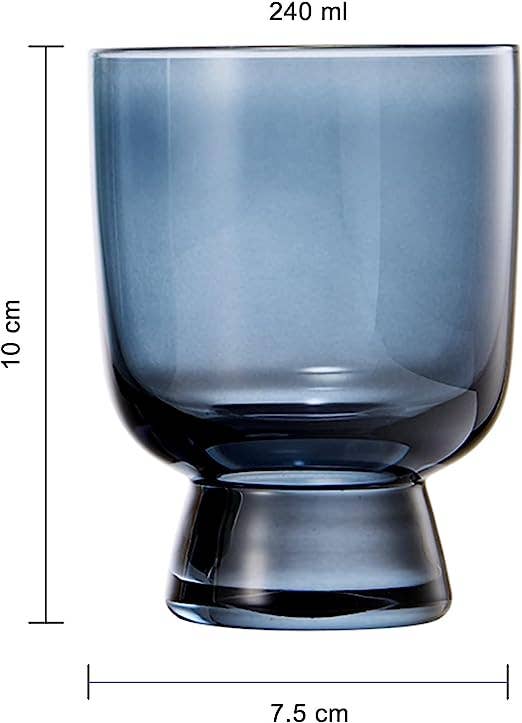 Colored Short Stem Tumbler Wine Glass - 8.1 oz