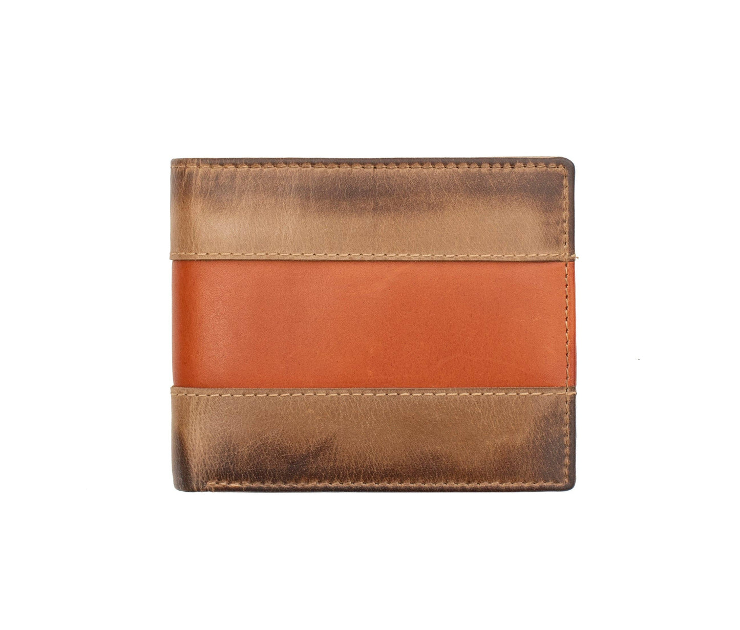 Columbia RFID Bifold Leather Wallet - 1113: Cognac Stripe