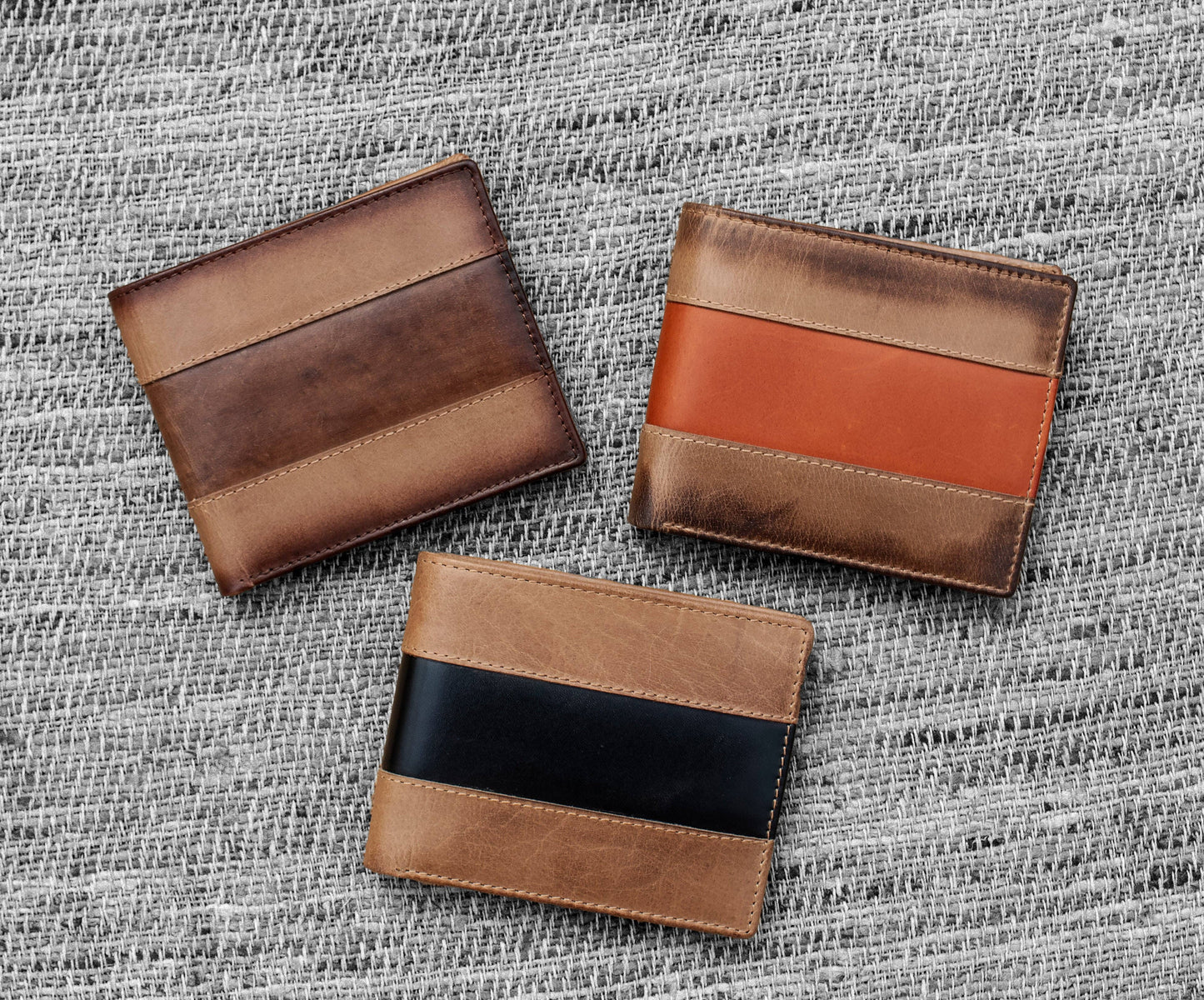 Columbia RFID Bifold Leather Wallet - 1113: Cognac Stripe