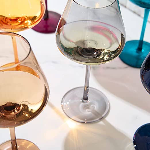 Jewel Colored Crystal Wine Glass