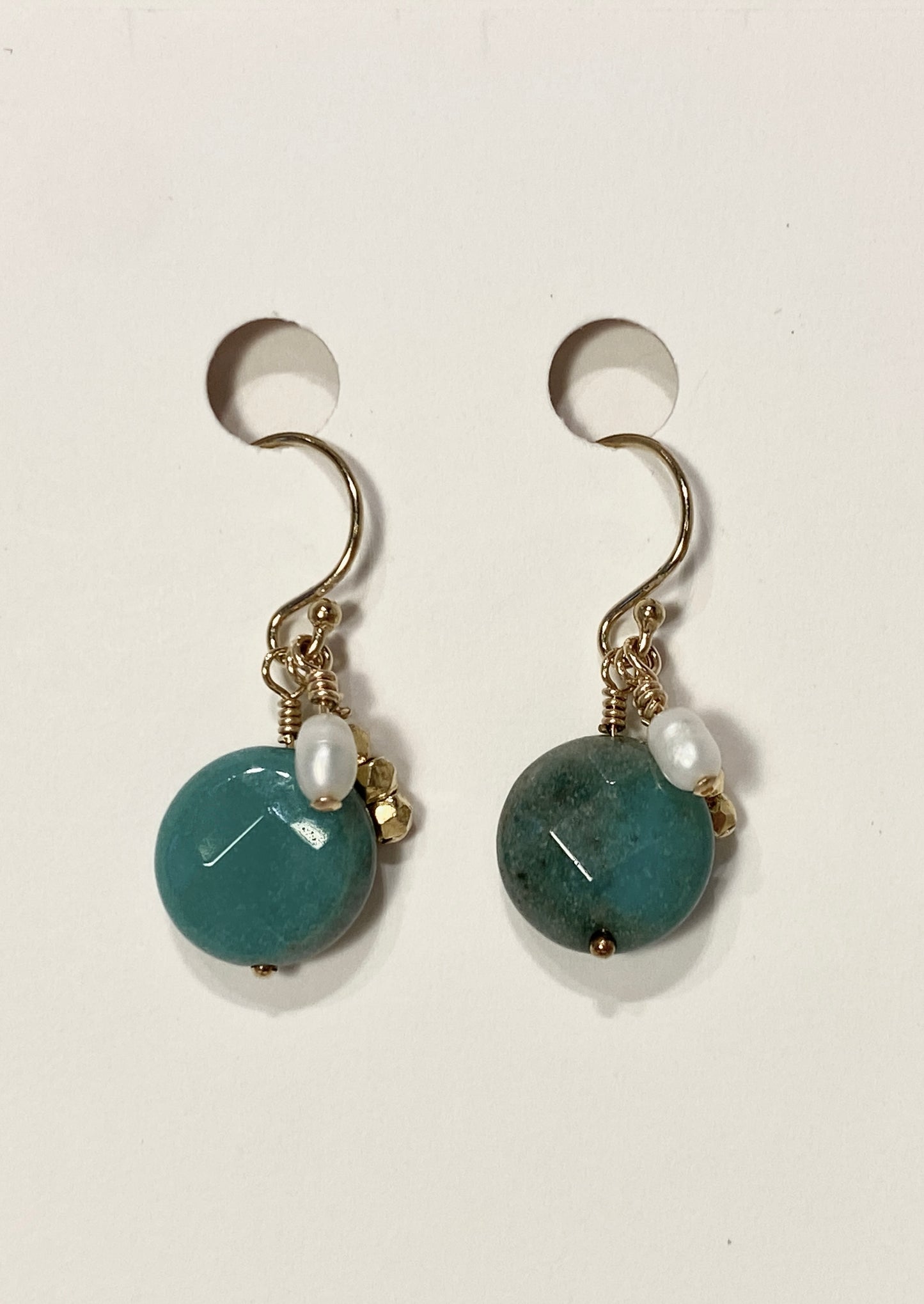 TURQUOISE PEARL DANGLES