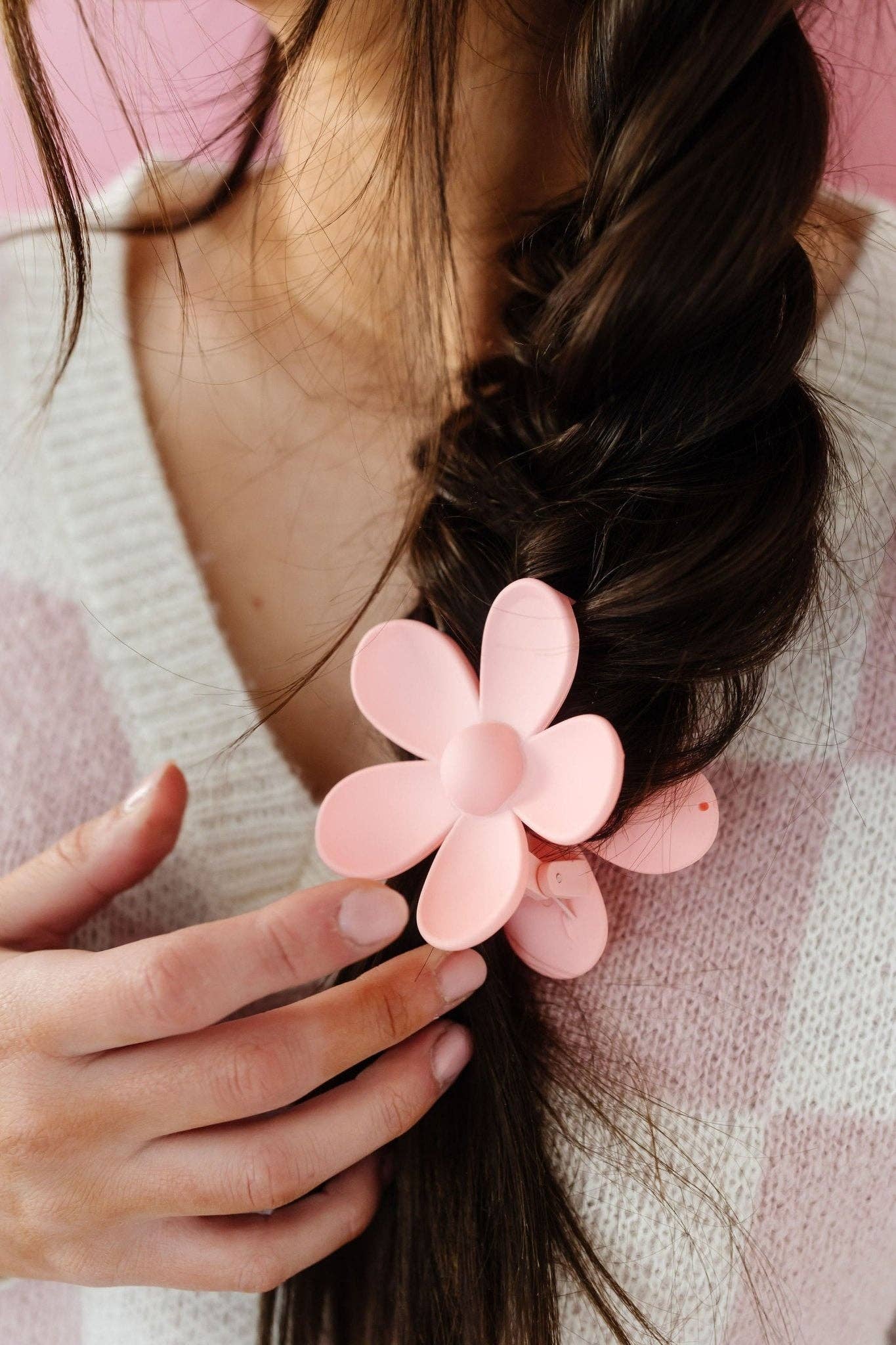 Flower Claw Clip: Bubblegum