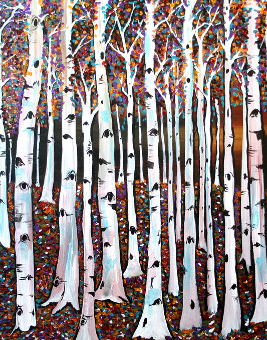 BIRCH FOREST IN COLORS