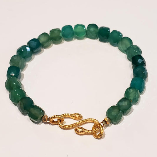 Green Onyx with Serpent Bracelet