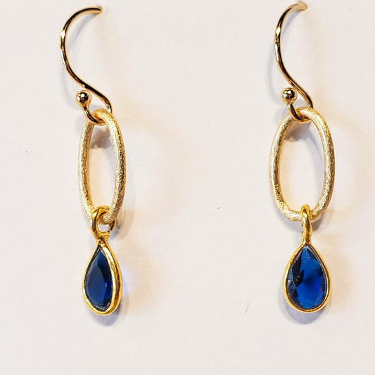 Sapphire Drop Earrings