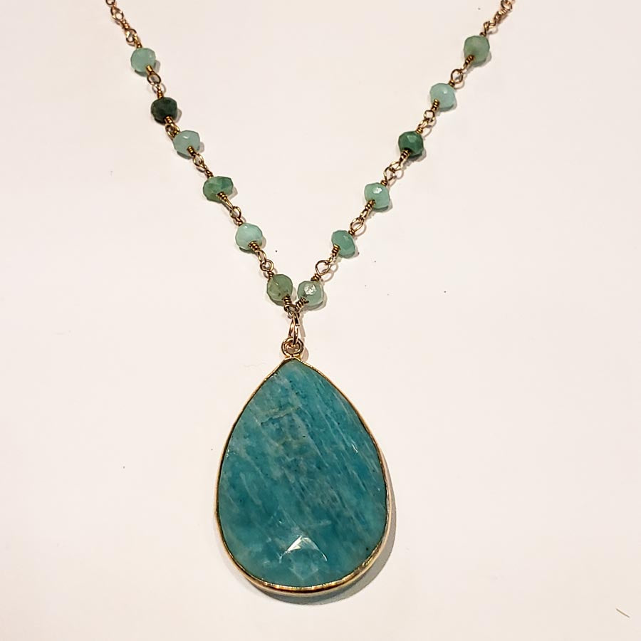 Amazonite & Peruvian Opal Necklace