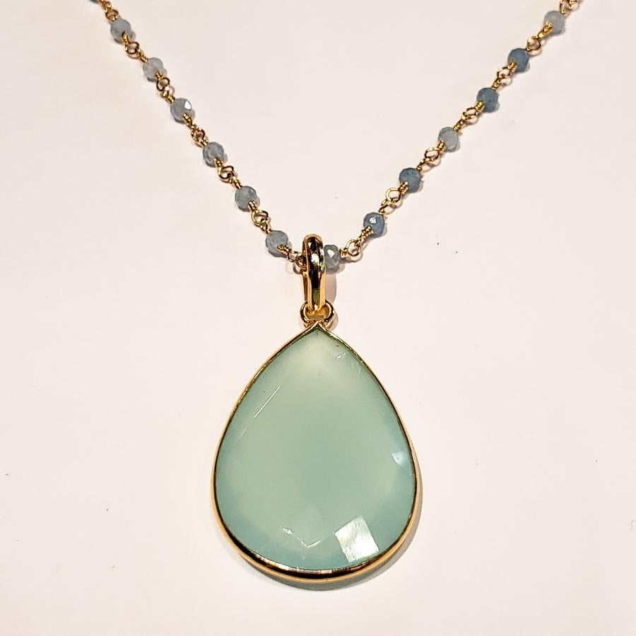 Aquamarine Long Necklace