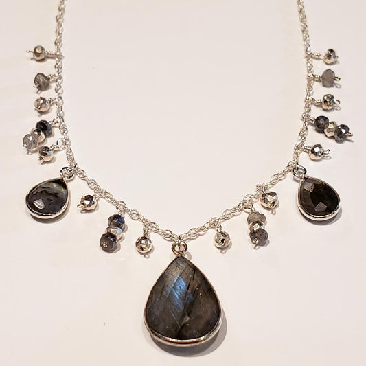 Labradorite Drop Necklace