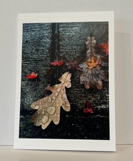 3 OAK LEAVES CARD