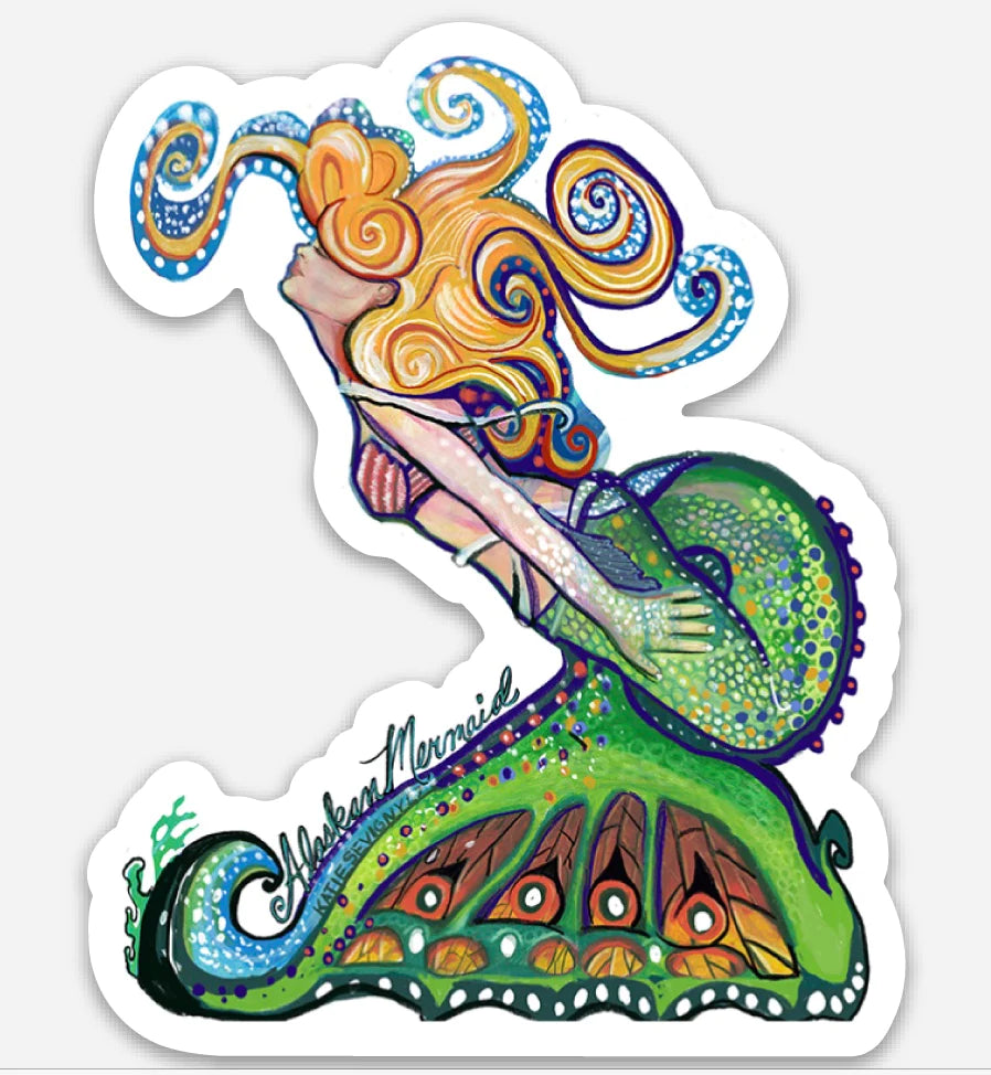 BLONDE MERMAID STICKER