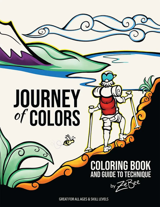 COLORING BOOK: Journey of Colors and Guide to Technique