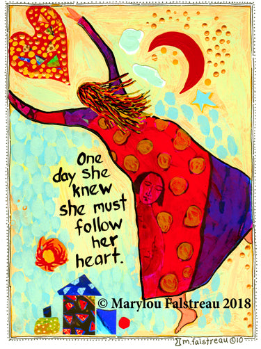 FOLLOW HER HEART CARD