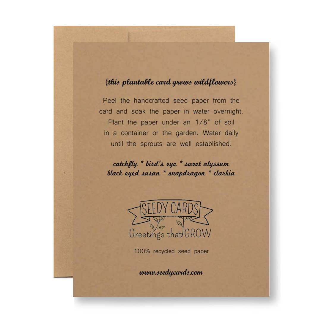 Eco Kraft or White Seed Paper - Happy trails to you: Eco Kraft Seed Paper