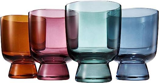 Colored Short Stem Tumbler Wine Glass - 8.1 oz
