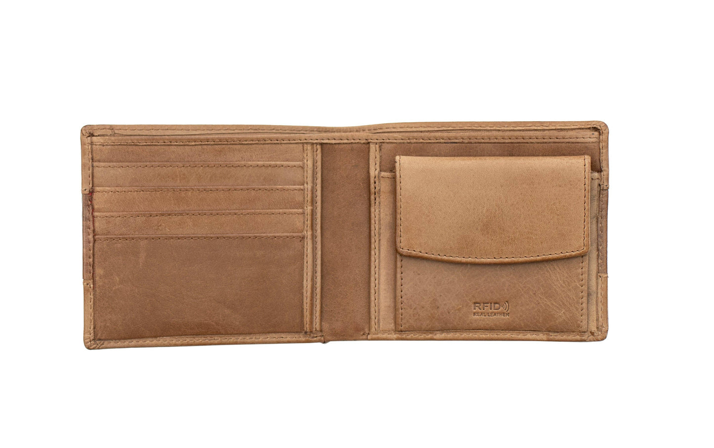 Columbia RFID Bifold Leather Wallet - 1113: Cognac Stripe