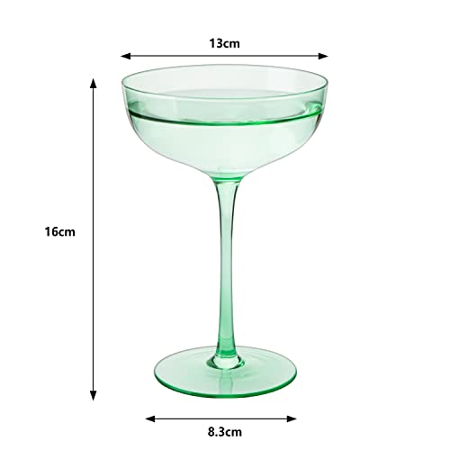 Colored Coupe Glass | 7oz | Green