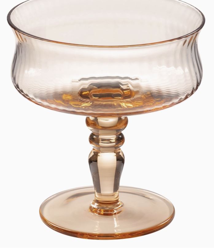 Vintage Coupe Glass- Heirloom Rose