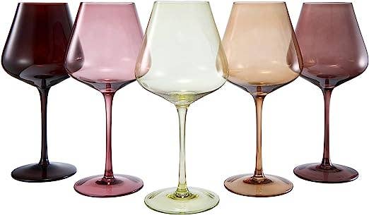 Khen Terracotta Colored Crystal Wine Glass (Mars Collection)