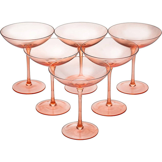 Champagne Coupe 12oz, Peach Orange