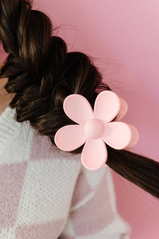 Flower Claw Clip: Bubblegum